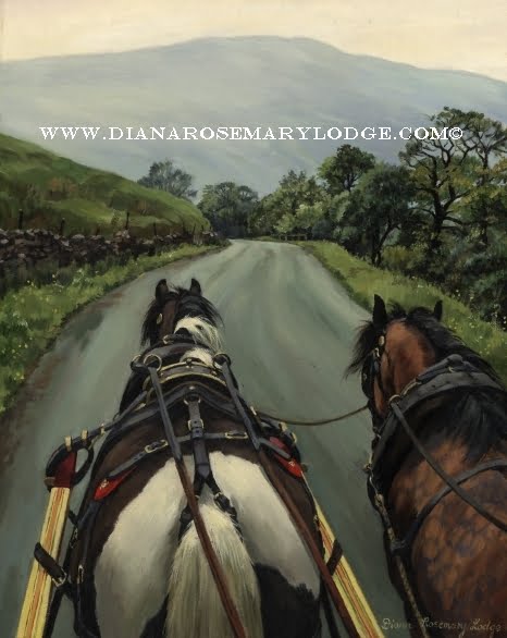 Romany wagon paintings by Rosemary Lodge